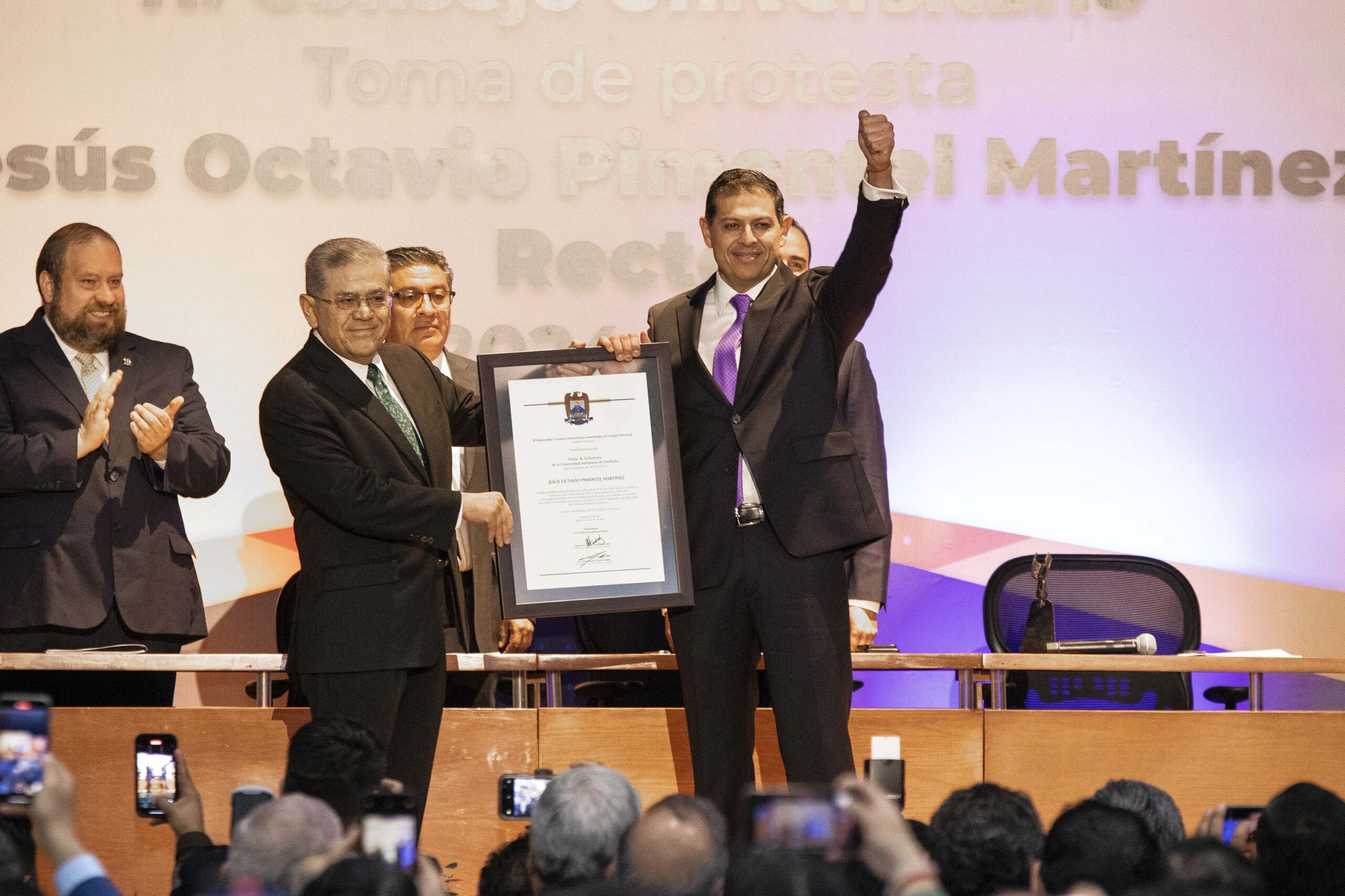 Toma Protesta como Rector de la UAdeC Octavio Pimentel Martínez